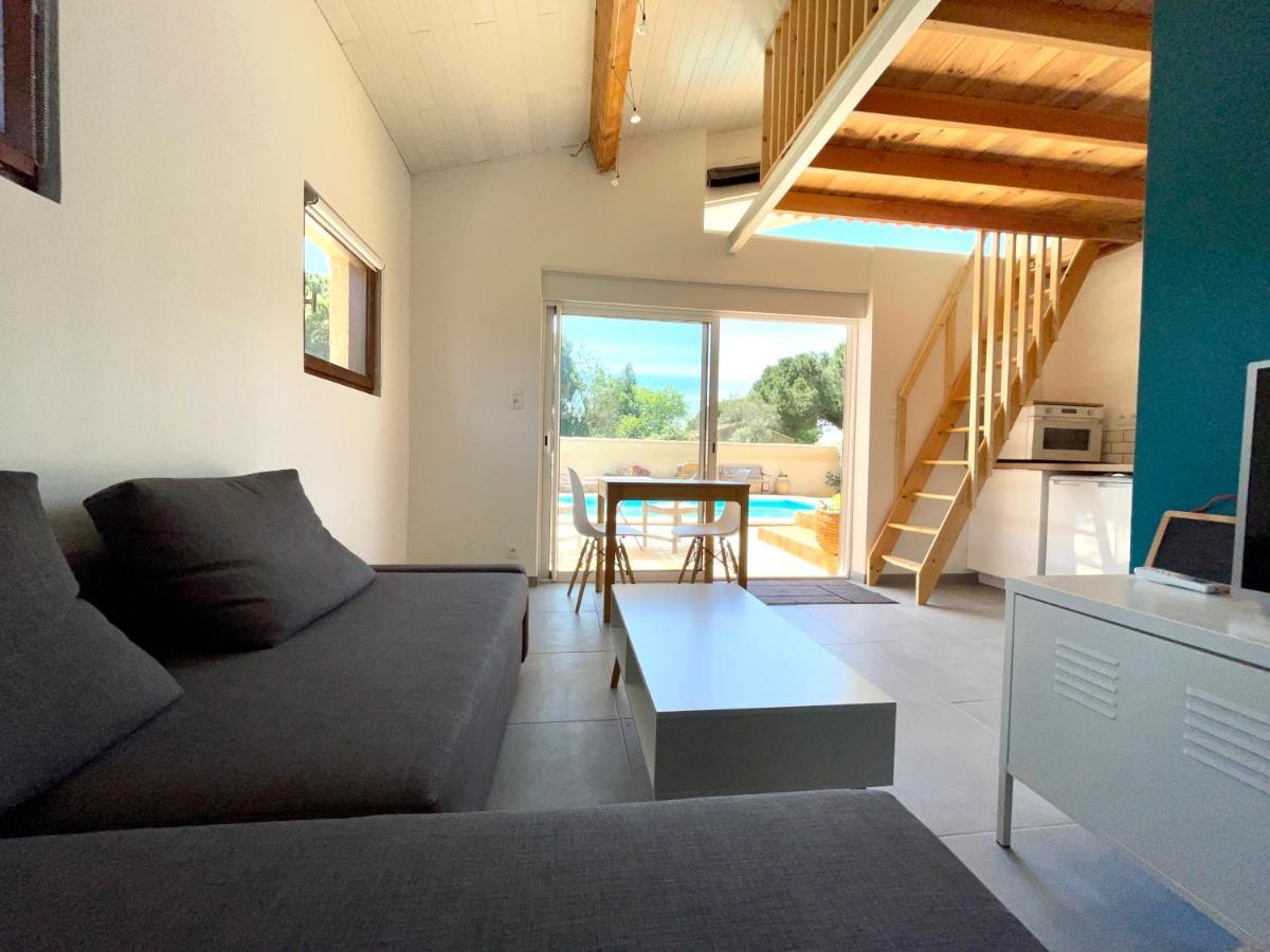 Annexe Des Pins - Studio Gite Avec Piscine & Climatisation Villeneuve-lès-Béziers エクステリア 写真