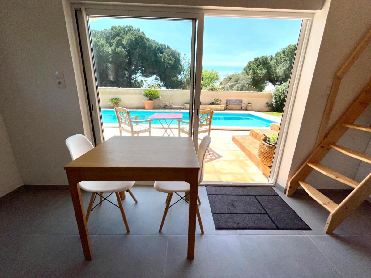 Annexe Des Pins - Studio Gite Avec Piscine & Climatisation Villeneuve-lès-Béziers エクステリア 写真